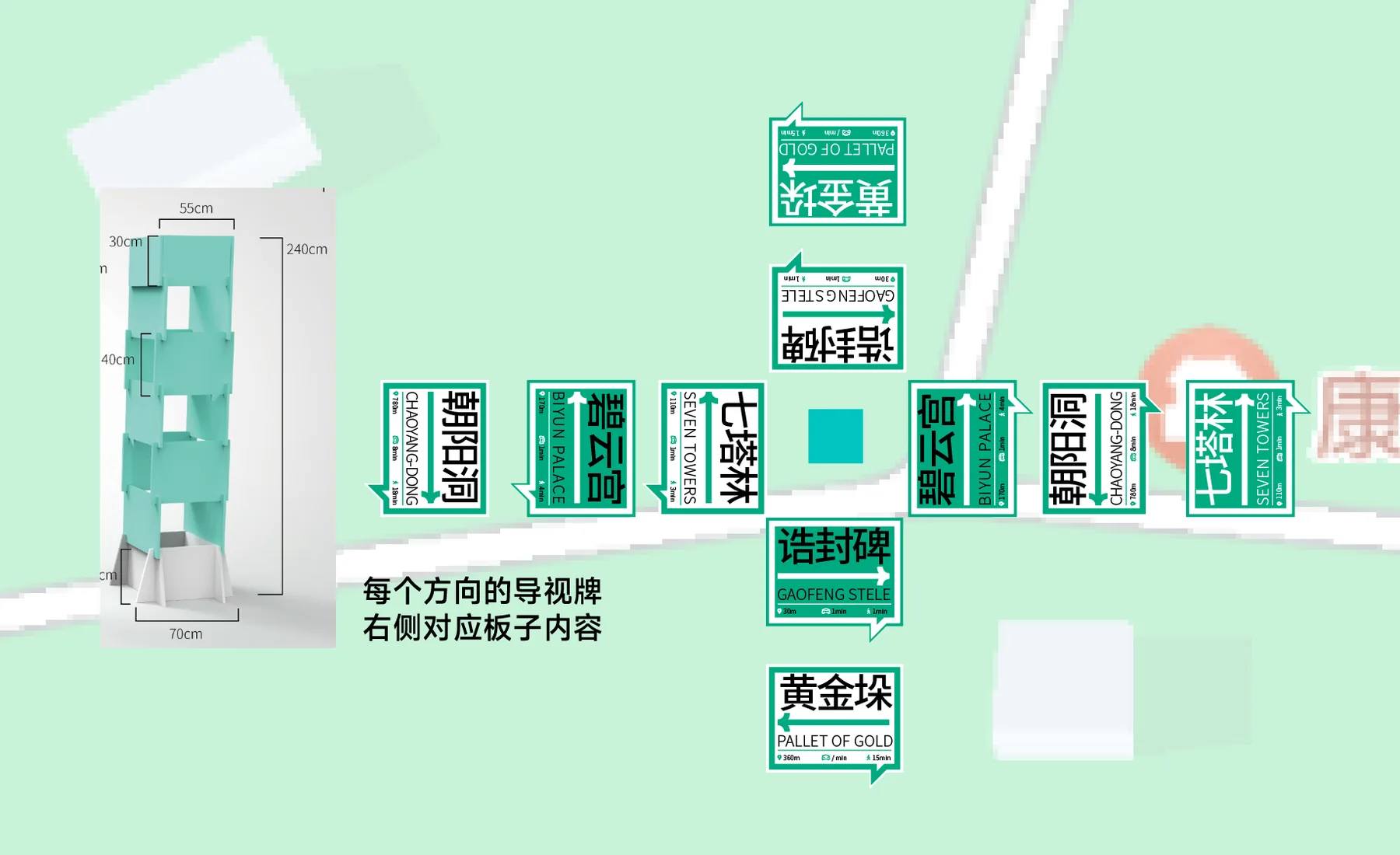 五龙山导视物平面设计